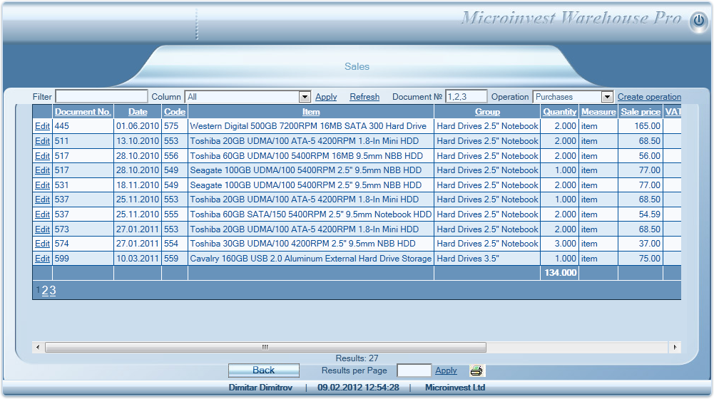 Warehouse Pro Web Sales 1
